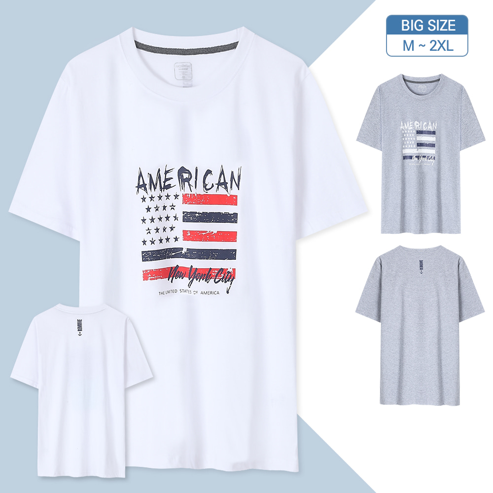 아메리칸 라운드 반팔 티셔츠 PT101
